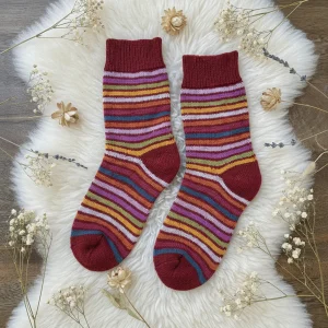 Chaussettes arc en ciel pure laine - HIRSCH NATUR