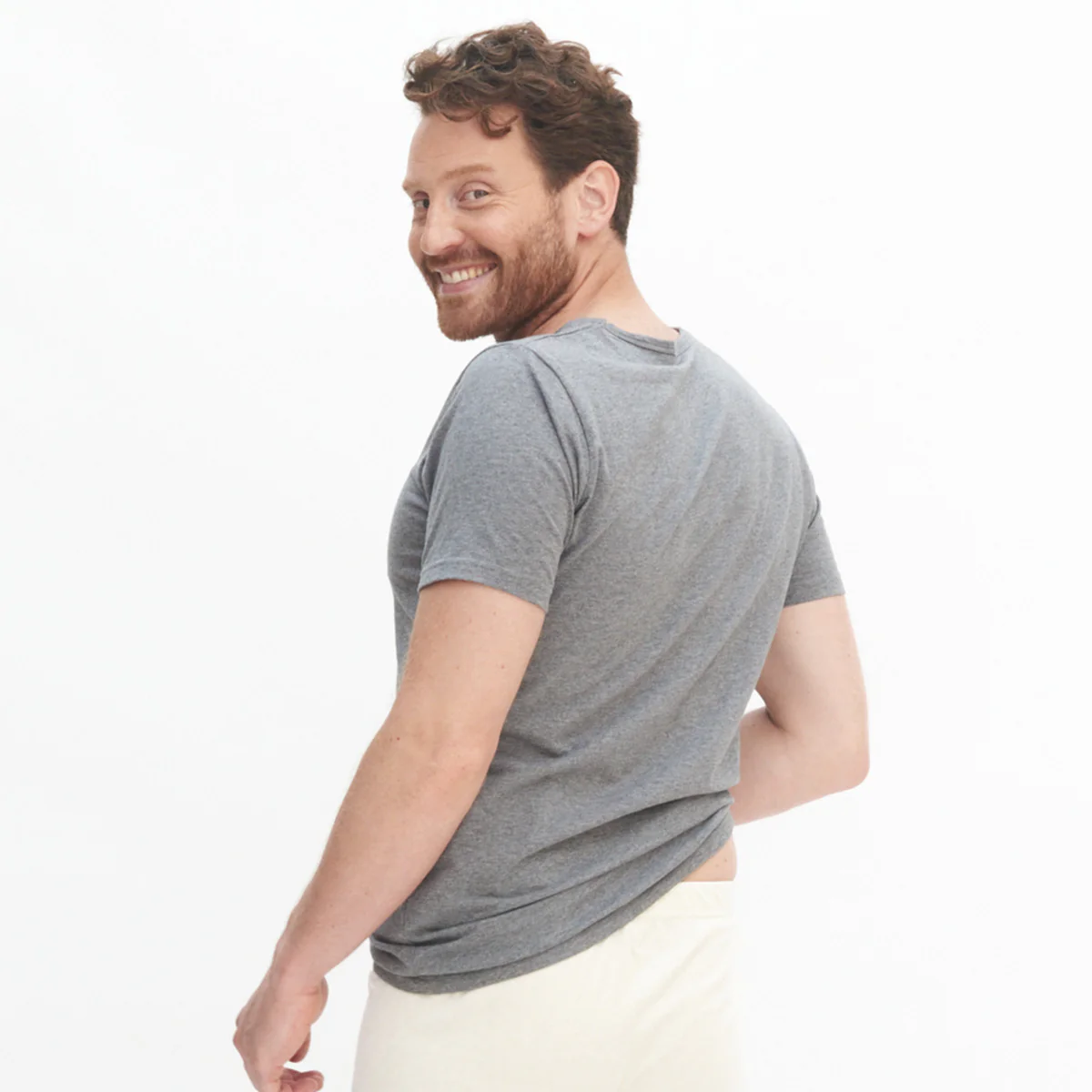 Duo de t-shirt col V DEAN 100% coton bio - LIVING CRAFTS – Image 8