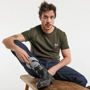 T-shirt BARTHELEMIEN brodé champignon - LA GENTLE FACTORY