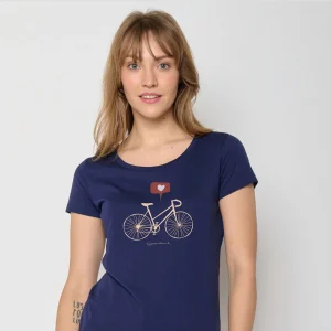T-shirt amoureux du vélo en coton bio - GREENBOMB