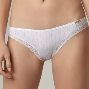 Slip côtelé et dentelle - COMAZO