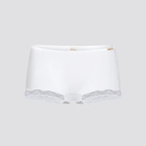 Shorty côtelé et dentelle - COMAZO