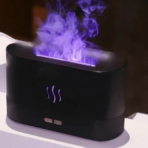 Humidificateur avec fonction veilleuse - Effet Flamme Colorée