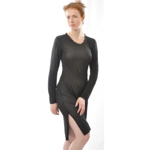 Chemise de nuit manches longues 100% soie bio - ALKENA