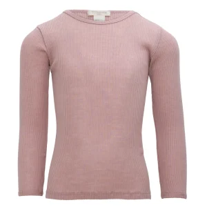 T-shirt Atlantic en laine mérinos dusty rose
