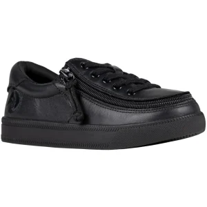Billy Footwear (Kids) DR II Fit - Low Top Black Leather Shoes