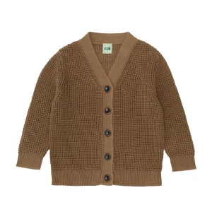 Cardigan coton bio camel