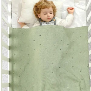 COUVERTURE BEBE TRICOT | TRICOTIN DOUCEUR 100% COTON