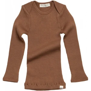 T-shirt Aspen en laine mérinos caramel