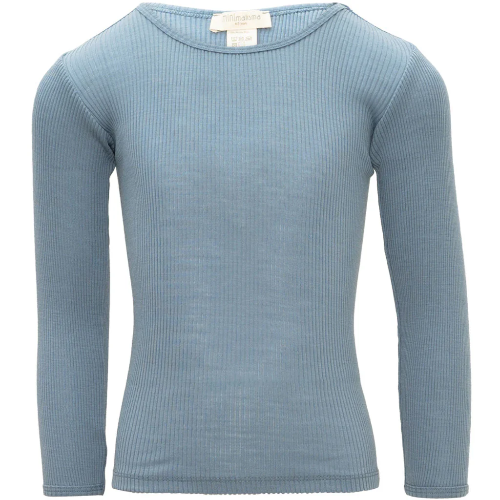 T-shirt Atlantic en laine mérinos winter sky