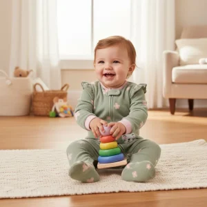 Grenouillère fille- Souris et Fleurs | Polaire Douce