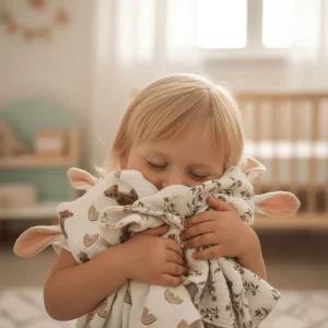 Doudou bebe-Lange Gaze de Coton | Douceur Lapin