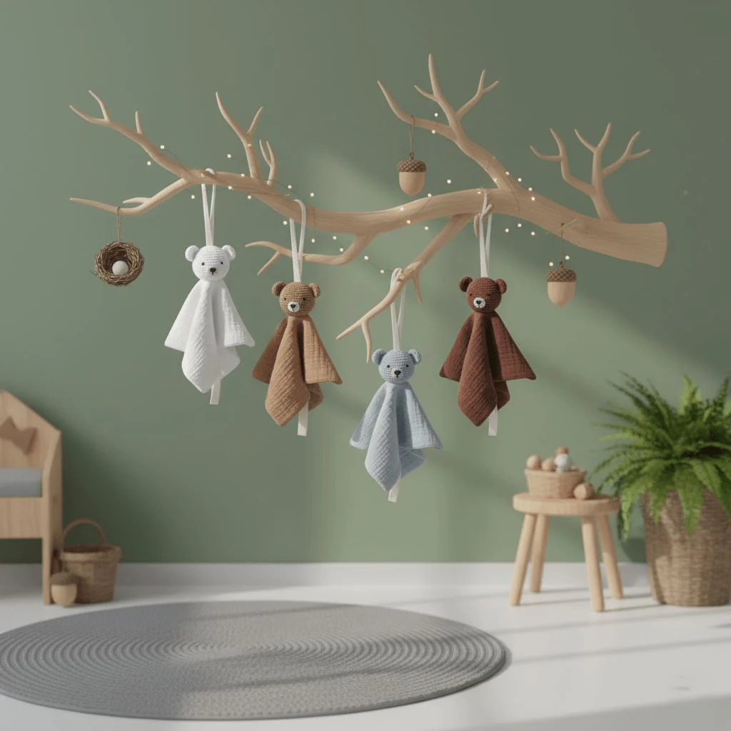 Doudou-en Crochet Petit Ours | Coton Bio Hypoallergénique