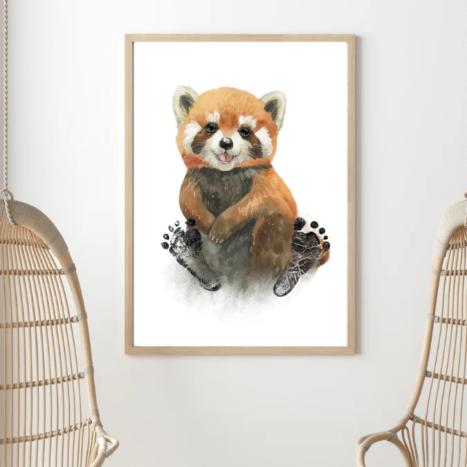 Kit empreintes bébé panda roux – Image 2