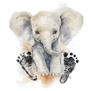 Kit empreintes bébé éléphant