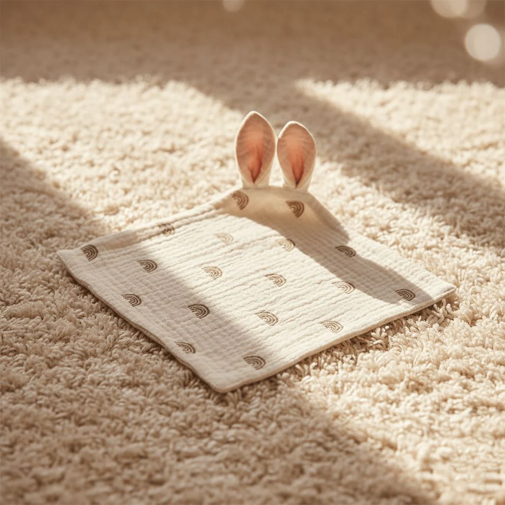 Doudou bebe-Lange Gaze de Coton | Douceur Lapin – Image 4