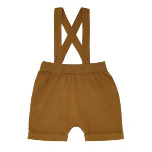 Short à bretelles coton bio sienna