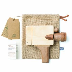 Caméra vidéo en bois naturel