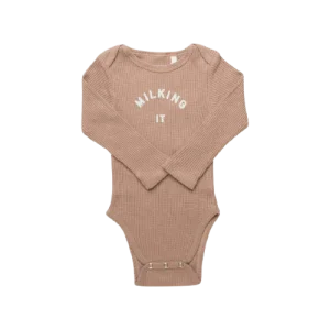 Body en coton biologique 'Milking it' clay