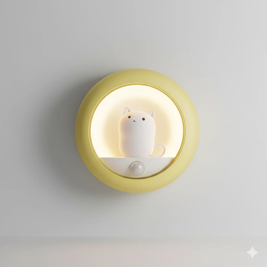 Veilleuse Chat Led murale avec détecteur de mouvement – Image 4