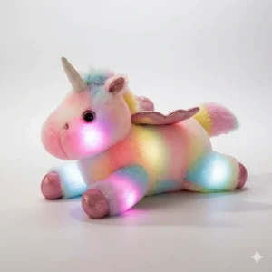 Licorne Veilleuse Peluche Lumières LED