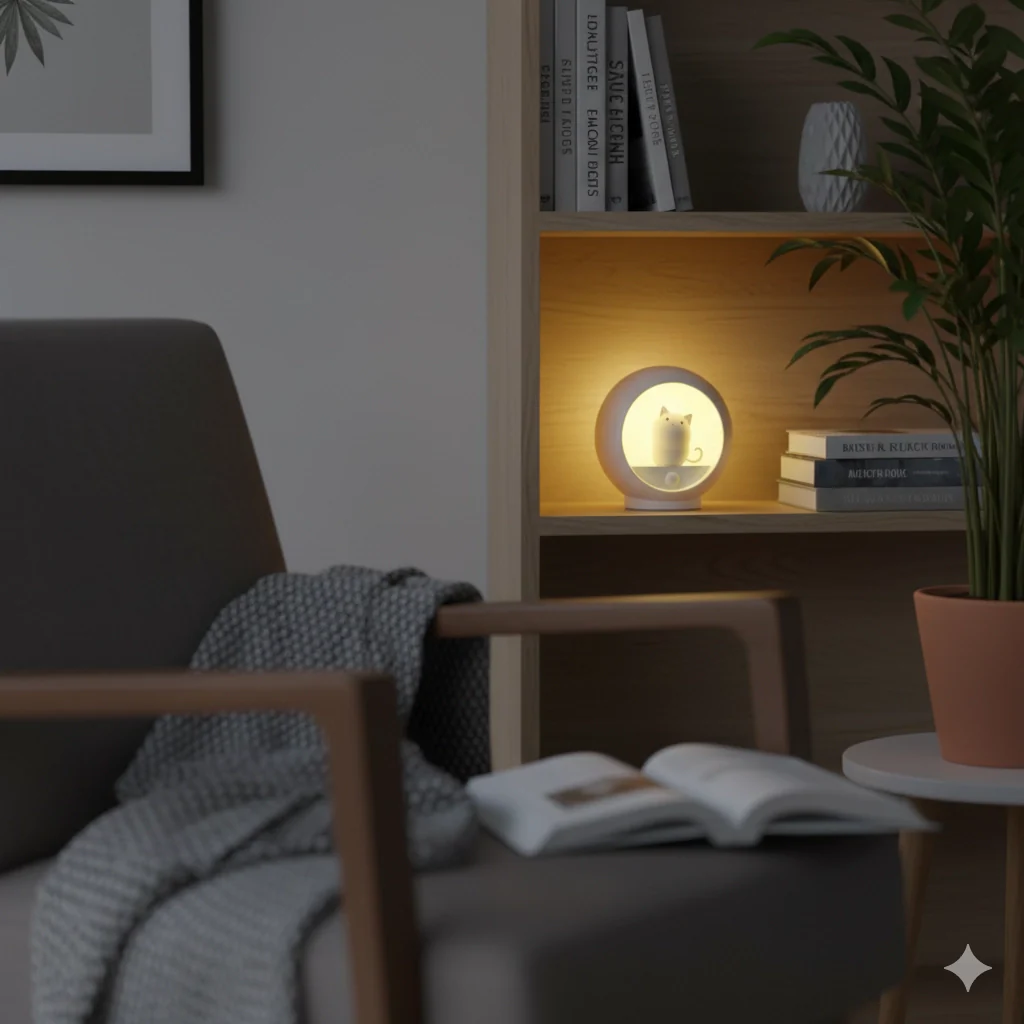 Veilleuse Chat Led murale avec détecteur de mouvement – Image 6