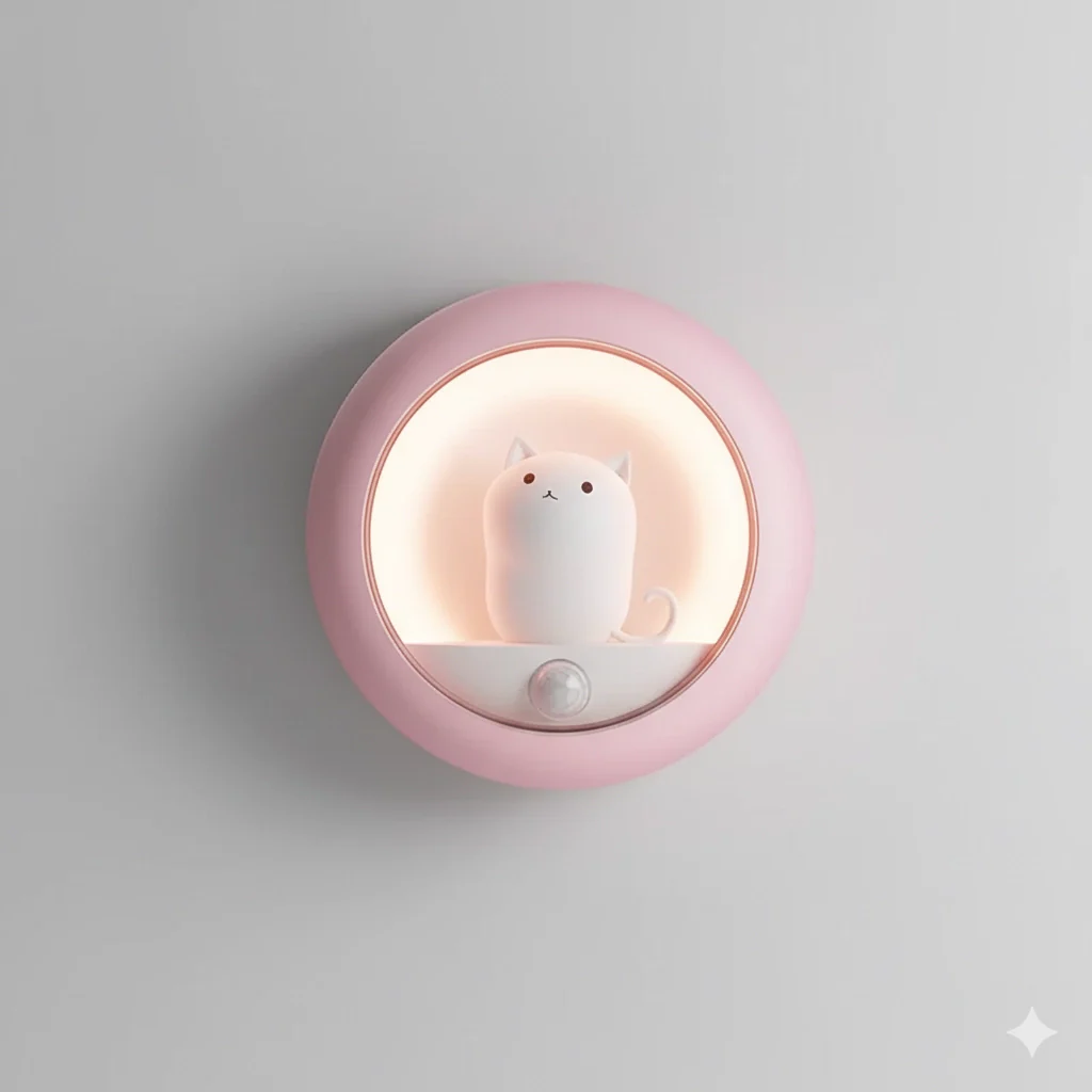 Veilleuse Chat Led murale avec détecteur de mouvement – Image 3