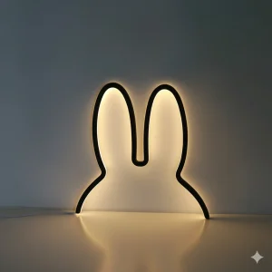 Lampe Led Néon oreilles de Lapin