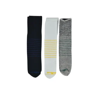 KnitRite (Kids) - Patternered AFO Socks 3 Pack Core Spun
