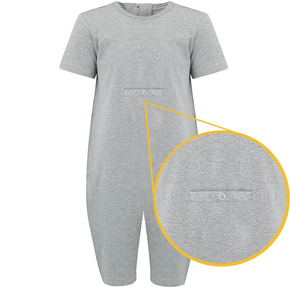 KayCey®Z Secret Zip Back Jumpsuits with Tube Access (Adults) - Short Sleeve / Knee Length