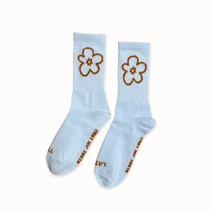 Chaussettes "Try later" bleu clair