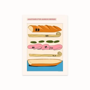 Affiche "Anatomie d'un jambon beurre"
