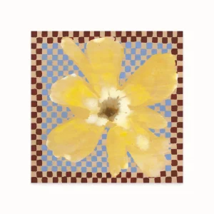 Affiche "Flower with Checks"