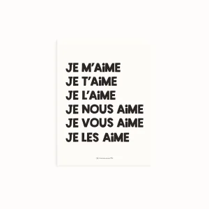 Affiche Aimer noir A4 et A5