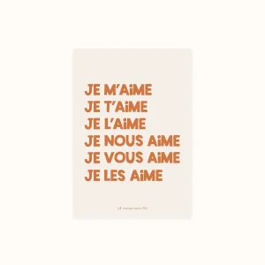 Affiche Aimer orange A4 et A5