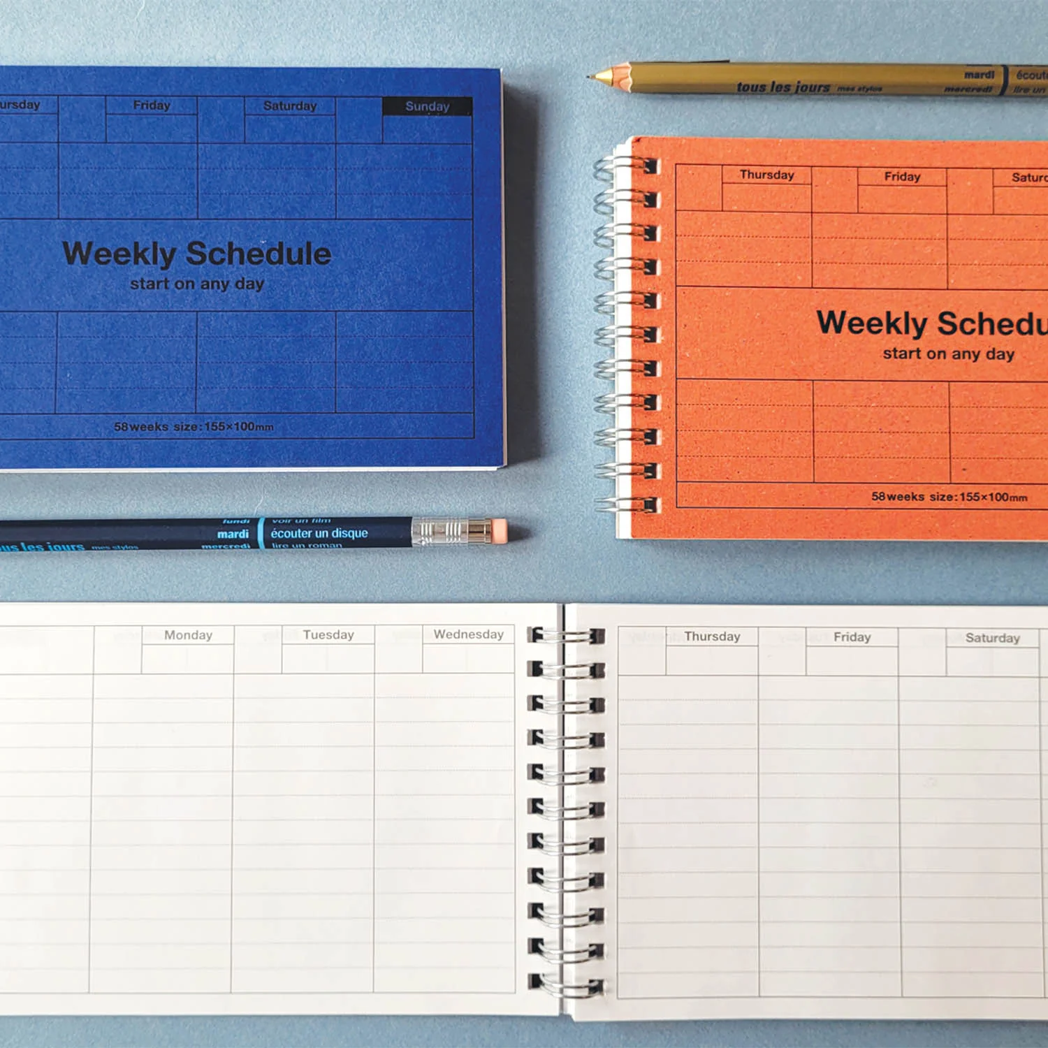 Organiseur Weekly bleu – Image 2