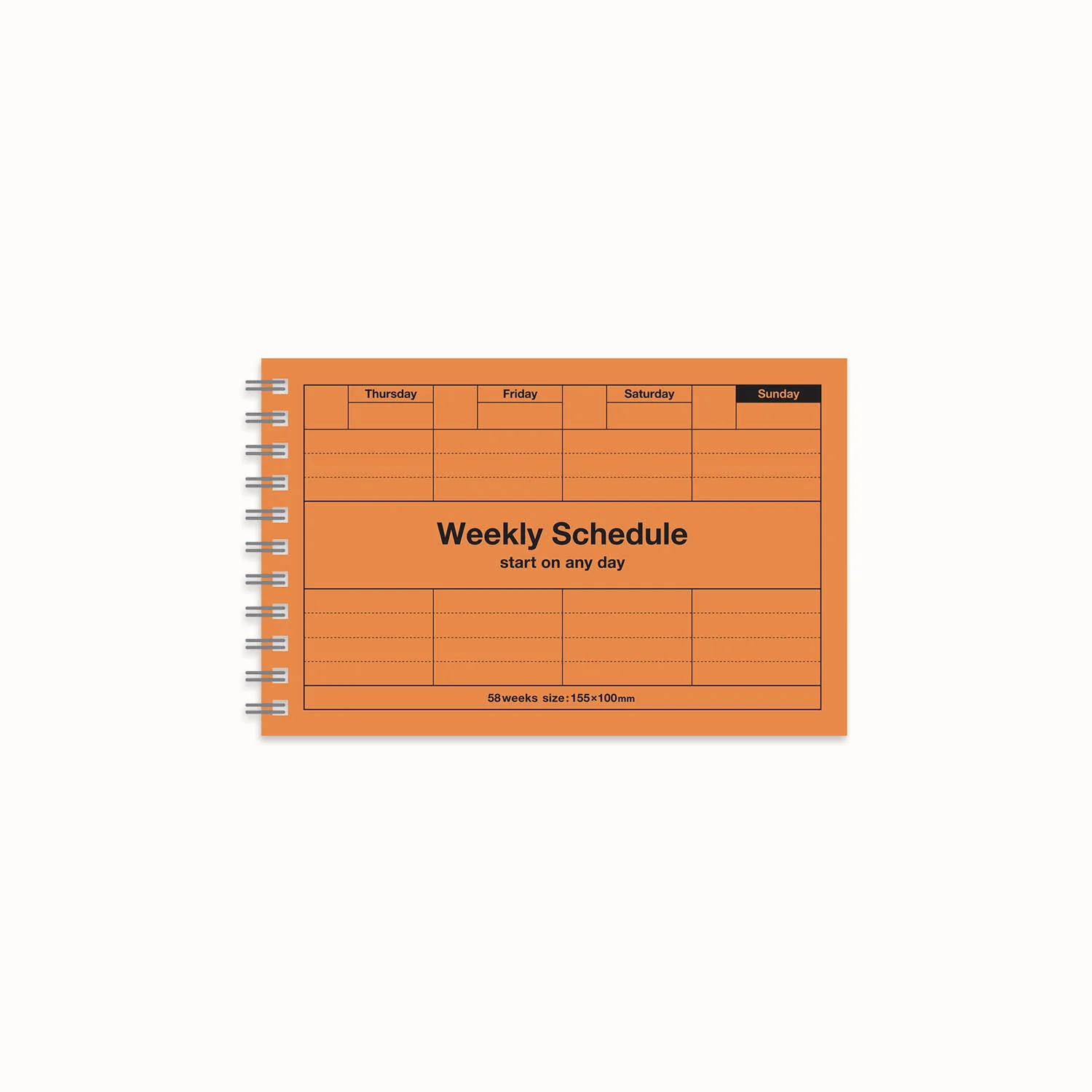 Organiseur Weekly orange