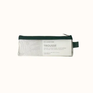 Pochette Mesh vert et beige