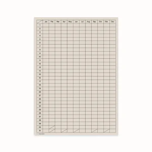 Calendrier perpétuel beige