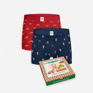 Coffret 2 boxers pizza - ADAM