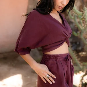 Crop top MERIT en tencel - NORDLICHT