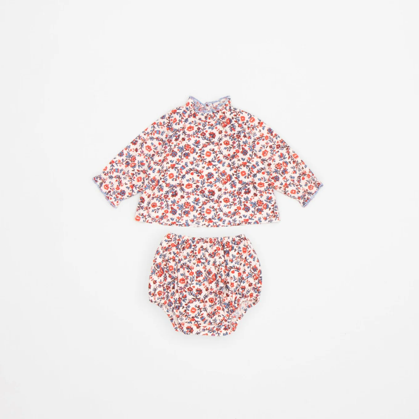Set blouse et bloomer Sana cream floral