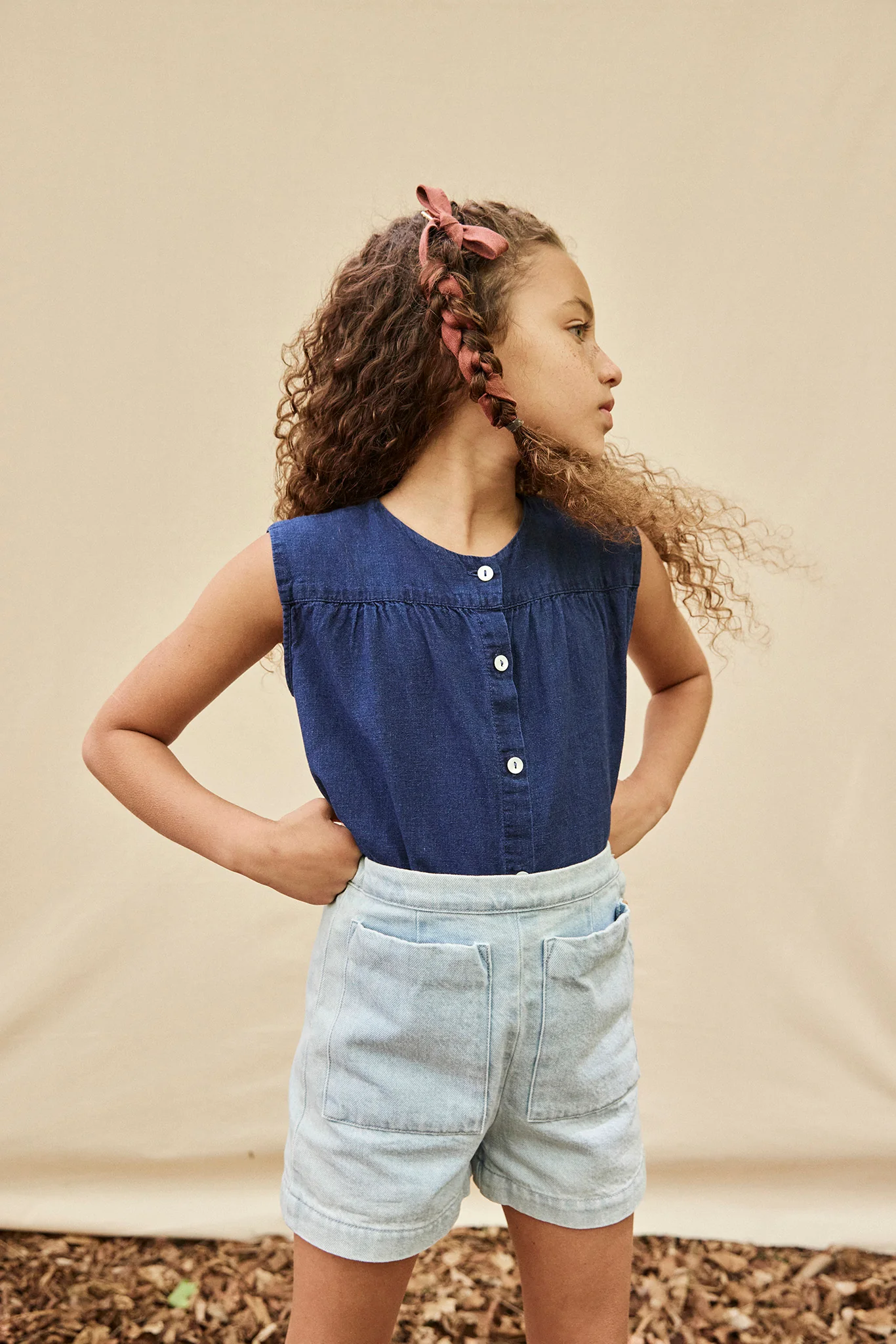 Short Odile light denim – Image 5