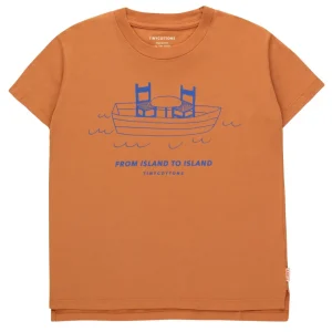 T-shirt 'Island connection' light brown