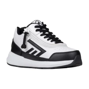 Billy Footwear (Kids) - Mid Top Goat Hoop White/Black Trainers
