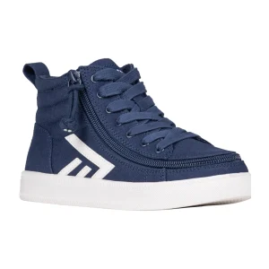 Billy Footwear (Kids) - High Top Navy/White CS Canvas Shoes