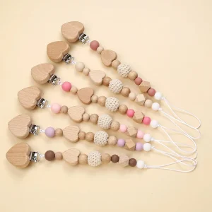 Attache-tétine cœur en silicone Kalinatur™ – Douceur & sécurité bébé