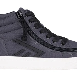 Billy Footwear (Kids)  - High Top Charcoal/Black CS Canvas Shoes