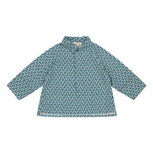 Blouse Burdock blue geo print