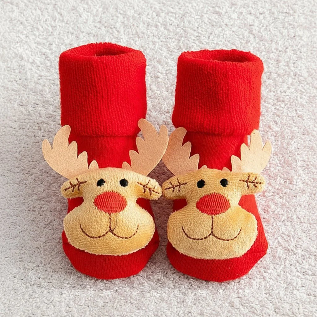 Chaussettes Bébé de Noël Antidérapantes – Image 2